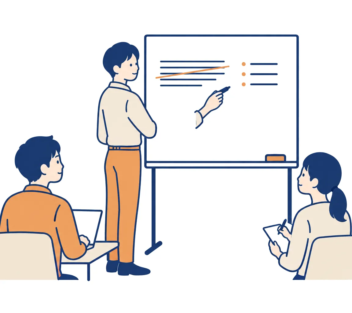 長い回答文を3つの短い文に書き分けている担当者